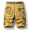 Mens Outdoor Casual Elastic Waist Relaxed Fit Cotton Lightweight Fishing Hiking Work Shorts Cargo Mens (Orange #2, 32) view 4