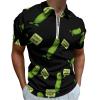 Big Dill Pickle Men's Polo Shirts Slim Fit Short Sleeve Zippered Shirts Casual T Shirt Tee Top 2XL view 1