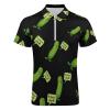 Big Dill Pickle Men's Polo Shirts Slim Fit Short Sleeve Zippered Shirts Casual T Shirt Tee Top 2XL view 4