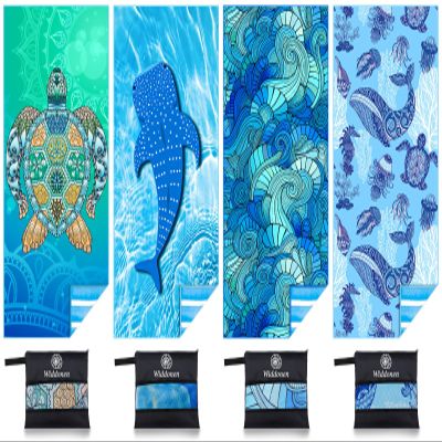 Microfiber Thin Lightweight Beach Towel Sand Free Quick Dry Absorbent Compact Towels for Swimming Pool Camping Beach Accessories Large Easy Pack Travel Things for Vacation Essentials Adult Gift