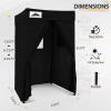 EAGLE PEAK Flex Compact 4x4 Pop-up Canopy Changing Room, Portable Privacy Dressing Room for Indoor Fashion Photoshoots, Camping, or Pool, Black view 4