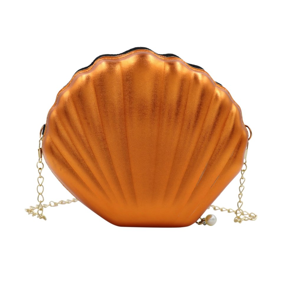 AIBEARTY Cute Seashell Shape Crossbody Purse Small Shoulder Bag with Chain for Women Little Girls