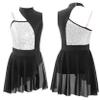 Loyan Kids Girls Ballet Leotard Contemporary Dance Costume Dancewear Modern Jazz Latin Lyrical Dance Dress Silver 6 Years view 2