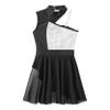 Loyan Kids Girls Ballet Leotard Contemporary Dance Costume Dancewear Modern Jazz Latin Lyrical Dance Dress Silver 6 Years view 4