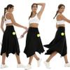 COPYTREE Knee Length Skorts Skirts for Women with Pockets High Waisted Athletic Skorts Womens Modest Midi Skirts Black, XL view 1