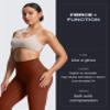 Aoxjox High Waisted Workout Leggings for Women Tummy Control Buttery Soft Yoga Metamorph Deep V Pants 26" (Cherry Mahogany, 3X-Large) view 4