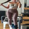 Aoxjox High Waisted Workout Leggings for Women Tummy Control Buttery Soft Yoga Metamorph Deep V Pants 26" (Fudge Coffee, 3X-Large) view 4