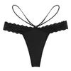 SAKVILSEC Lace Women Panties Strap Hollow Out Sexy Lingerie Thong G-string Quick-dry Bikini Underwear Breathable Panty(Black,M) view 1