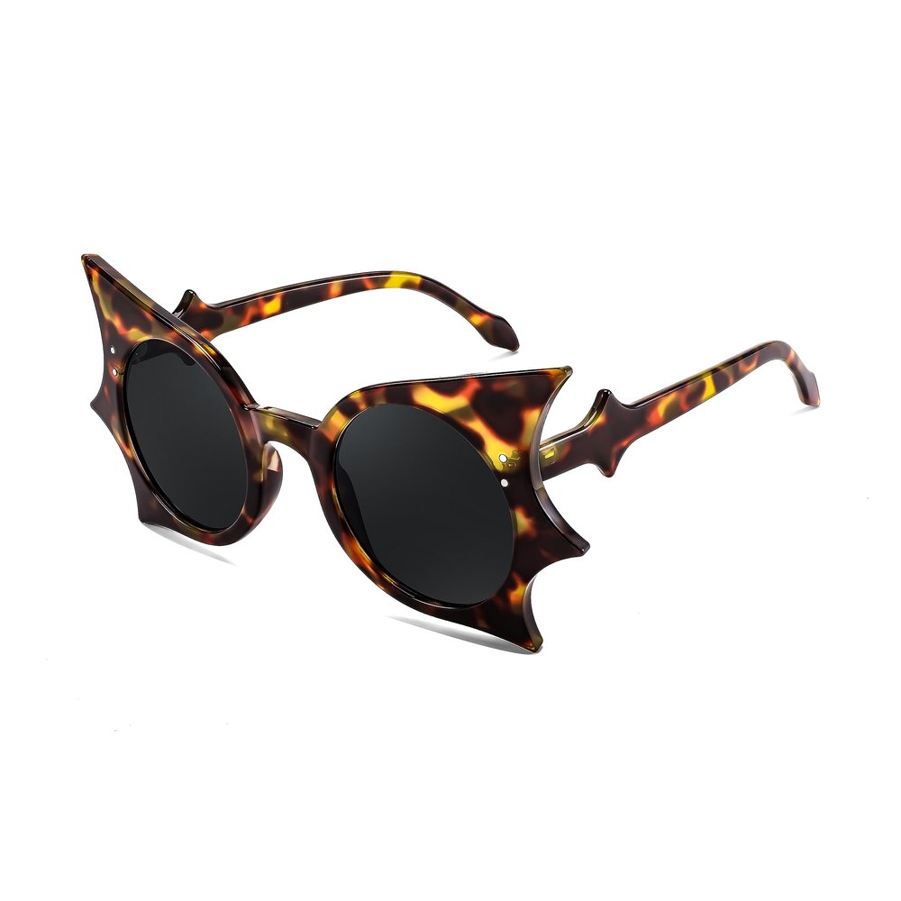 FEISEDY Women Men Funny Sunglasses, Butterfly Shaped Bat Shades for Halloween and Party B4142