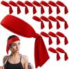Hiboom 18 Pack Tie Headband Bulk Sports Tennis Headband for Men Women Ninja Karate Head Tie Athletic Sweatbands Elastic Hair Bands for Basketball, Football, Soccer, Running, Yoga(Red) view 1