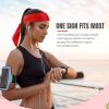 Hiboom 18 Pack Tie Headband Bulk Sports Tennis Headband for Men Women Ninja Karate Head Tie Athletic Sweatbands Elastic Hair Bands for Basketball, Football, Soccer, Running, Yoga(Red) view 3