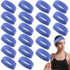 Hotop 20 Pcs Sport Stretchy Headbands for Girls Women Non Slip Soft Fabric Elastic Headband Bulk for Yoga DIY Team Gifts(Blue) view 1