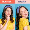 Hotop 20 Pcs Sport Stretchy Headbands for Girls Women Non Slip Soft Fabric Elastic Headband Bulk for Yoga DIY Team Gifts(Blue) view 4