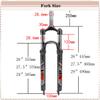 BUCKLOS 29inch MTB QR Crown Suspesion Fork & 44-56mm Black Headset view 2