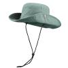 Croogo Wide Brim Sun Hats Military Boonie Hat Fishing Hat for Men and Women UV Protection Bucket Cowboy Hats,Green-HJY6 view 1