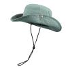 Croogo Wide Brim Sun Hats Military Boonie Hat Fishing Hat for Men and Women UV Protection Bucket Cowboy Hats,Green-HJY6 view 2