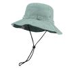 Croogo Wide Brim Sun Hats Military Boonie Hat Fishing Hat for Men and Women UV Protection Bucket Cowboy Hats,Green-HJY6 view 3