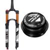 BUCKLOS 27.5inch MTB QR Tapered Crown AirDamping Suspesion Fork & 44-56mm Black Headset view 1