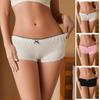 SAKVILSEC Seamless Solid Cotton Panties For Women Breathable Underpants Intimate Safety Mid Waist Ladies Briefs Underwear(Pink,L) view 2