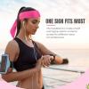Hiboom 18 Pack Tie Headband Bulk Sports Tennis Headband for Men Women Ninja Karate Head Tie Athletic Sweatbands Elastic Hair Bands for Basketball, Football, Soccer, Running, Yoga(Rose Red) view 3
