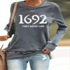 1692 You Missed One Halloween Sweater & Sweatshirt - Crewneck, Funny Gifts, Plus Size 3XL, Grey view 2