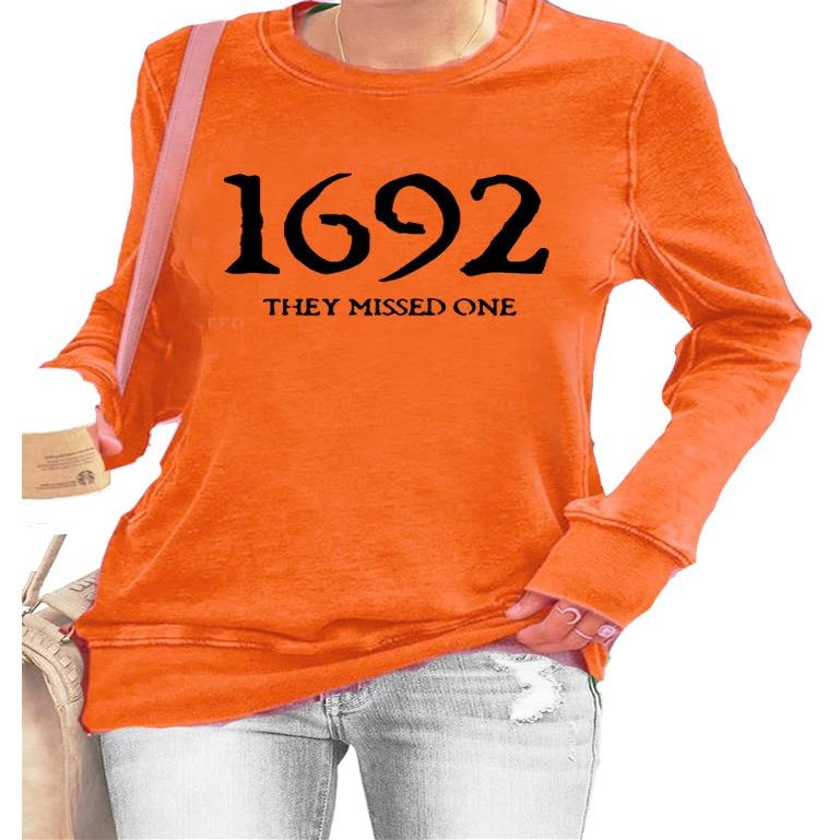 1692 They Missed One Salem Massachusetts Sweatshirt Vintage Halloween Sweater Plus Size 3Xl