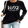 1962 They Missed One 1692 Salem Massachusetts Gifts Shirt Vintage Halloween Sweatshirt For Women Black Crewneck view 1