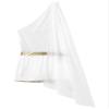 LiiYii Men's Halloween Costume Mr. Toga Cosplay One Shoulder Shorts Jumpsuits Ancient Greek Outfits White Large view 3