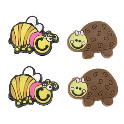 HERCHR 4PCS Tennis Racket Vibration Dampener Tennis Racket Shock Absorber, Cute Bee Turtle Shock Absorber Silica Gel Tennis Dampeners Racket String Shock Absorber Tennis Gift(Turtle Bee)