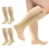 Cheeroyal 2 Pairs Wide Plus Size Calf Compression Socks with Zipper for Overweight Women Men 15-20 MmHg Zipper Compression Stockings (3XL, Skin) view 1