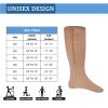 Cheeroyal 2 Pairs Wide Plus Size Calf Compression Socks with Zipper for Overweight Women Men 15-20 MmHg Zipper Compression Stockings (3XL, Skin) view 2