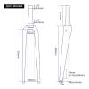 BUCKLOS 700c Carbon Fiber Rigid Matte Road Bike Fork & 44-56mm Black Headset view 2
