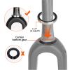 BUCKLOS 700c Carbon Fiber Rigid Matte Road Bike Fork & 44-56mm Black Headset view 4