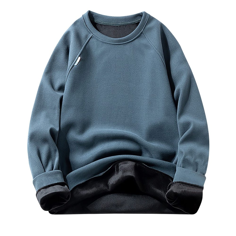 Black Pocket t Shirts for Men Shirts for Men Regular Fit Plush Warm Long Sleeve Crewneck Pullover Sweater Outdoor Fashion Warm Sport Sweatshirt Short Sleeve Summer Spring Blue 4X