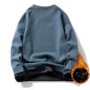 Black Pocket t Shirts for Men Shirts for Men Regular Fit Plush Warm Long Sleeve Crewneck Pullover Sweater Outdoor Fashion Warm Sport Sweatshirt Short Sleeve Summer Spring Blue 4X view 3
