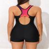 beautyin Swimsuit Women Boyleg One Piece Water Aerobic Traininig Lap Bathing Suit view 2