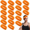 Hotop 20 Pcs Sport Stretchy Headbands for Girls Women Non Slip Soft Fabric Elastic Headband Bulk for Yoga DIY Team Gifts(Orange) view 1