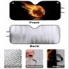 Front Car Windshield Sun Shade 29x51in, Basketball in Fire Flames Sports Theme Foldable Car Sunshade Blocks Sun UV Rays Protector Car Sun Visor Protector Keep Cool Car Sunshade view 4