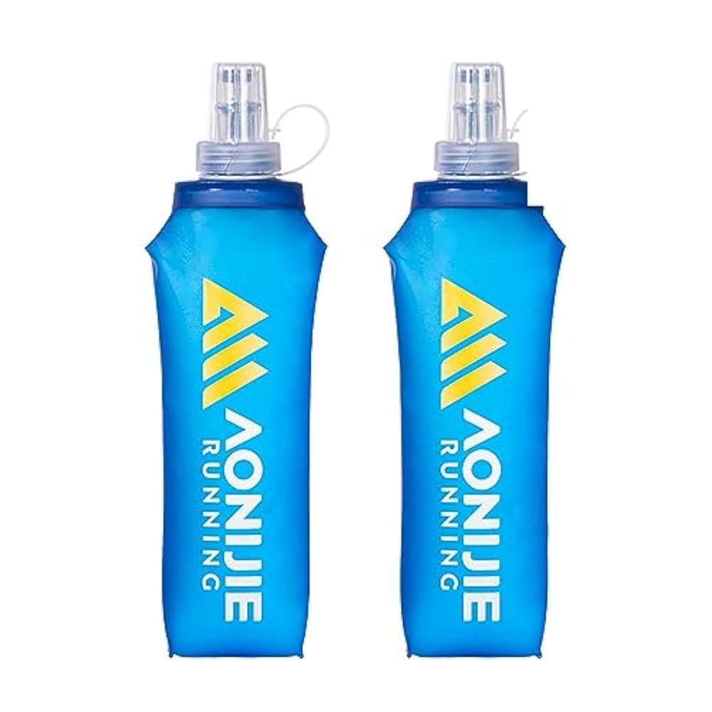 AONIJIE TPU Soft Flask Water Bottle Collapsible Running Flask for Hydration Pack, BPA Free, Wide Opening, for Outdoor Sports Hydration
