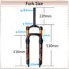 BUCKLOS 26 x 4.0 inch Fat Tire MTB Air Crown Suspension Fork & 44-56mm Black Headset view 2