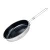 Boundless Voyage Titanium Non-Stick Frying Pan Outdoor Camping Skillet with Folding Handle Lightweight Campfire Cookware ((M)- 8.6 in.) view 1
