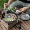 Boundless Voyage Titanium Non-Stick Frying Pan Outdoor Camping Skillet with Folding Handle Lightweight Campfire Cookware ((M)- 8.6 in.) view 2