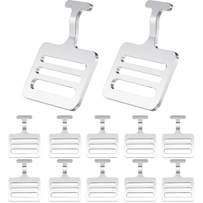 Dunzy 24 Pieces Shoulder Pad T Hook Football Pad T Hook (1 Inch,Silver)