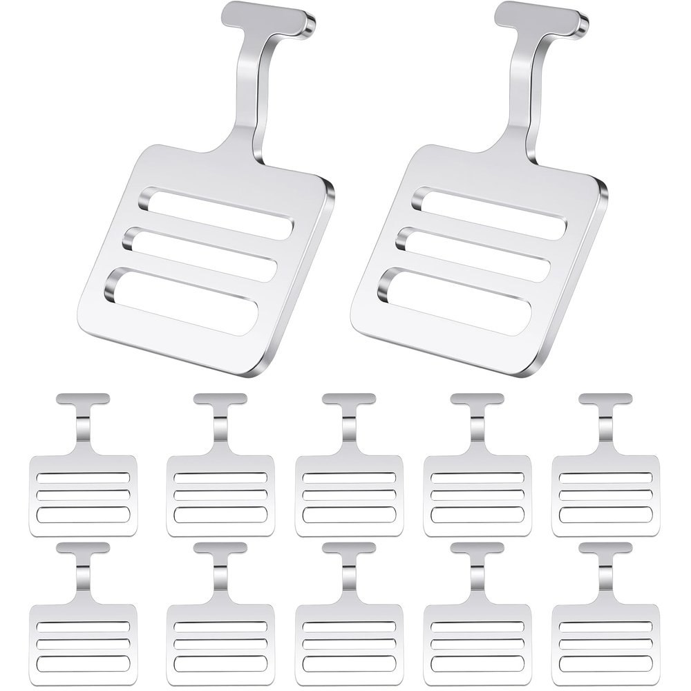 Dunzy 24 Pieces Shoulder Pad T Hook Football Pad T Hook (1 Inch,Silver)