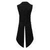 Ctreela Gothic Men Sleeveless Tailcoat Steampunk Vest Vintage Buckle Jacket Waistcoat Coat Victorian Frock Long Trench Coats view 4