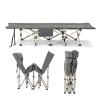 UPGENT Folding Camping Cot for Adults, Portable Outdoor Bed Heavy Duty Sleeping Cots with Pillow, Guest Bed for Adults Home Office Nap Vocation Outdoor view 1