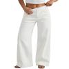 GRAPENT Western Jeans Women Jean Pants 5 Pocket Pull on Style Bright White view 1