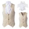 Ctreela Gothic Ruffle Collar Suit Vest Men's Fake Two Piece Waistcoat Elegant Sleeveless Victorian Steampunk Jacket Coats view 1