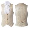 Ctreela Gothic Ruffle Collar Suit Vest Men's Fake Two Piece Waistcoat Elegant Sleeveless Victorian Steampunk Jacket Coats view 3