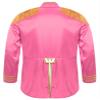 Sywiyi Men's Halloween Music Star Costume Hippie Jacket Marching Band Rock Man 60s Satin Cardigan Coat Hot Pink 3X-Large view 4